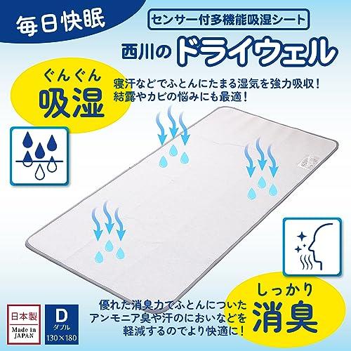 nishikawa 【 西川 】 ドライウェル 除湿シート ダブル 洗える 敷くだけ簡単 汗などによる湿気や臭いを吸収してさらっと快適 消臭機能 吸湿｜earth-c｜02