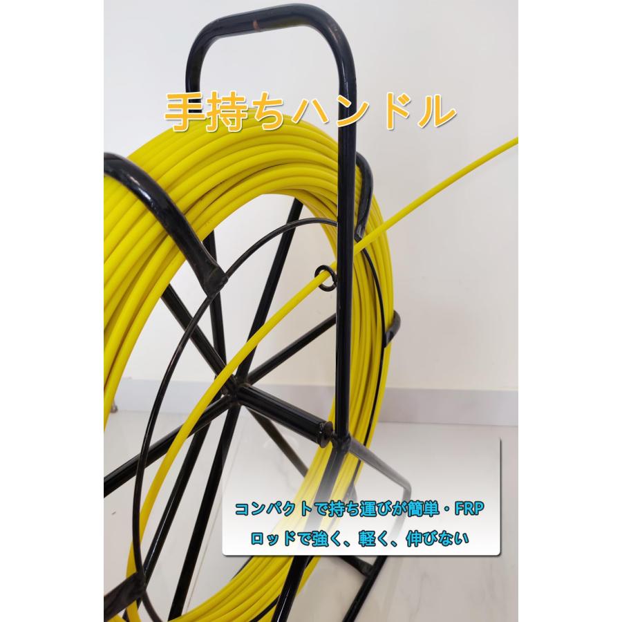 通線ロッド 100m通線ワイヤー 線径Φ6mm スチールワイヤー 通線 通線ロッド 100m通線ワイヤー 線径Φ6mm スチールワイヤー 通線
