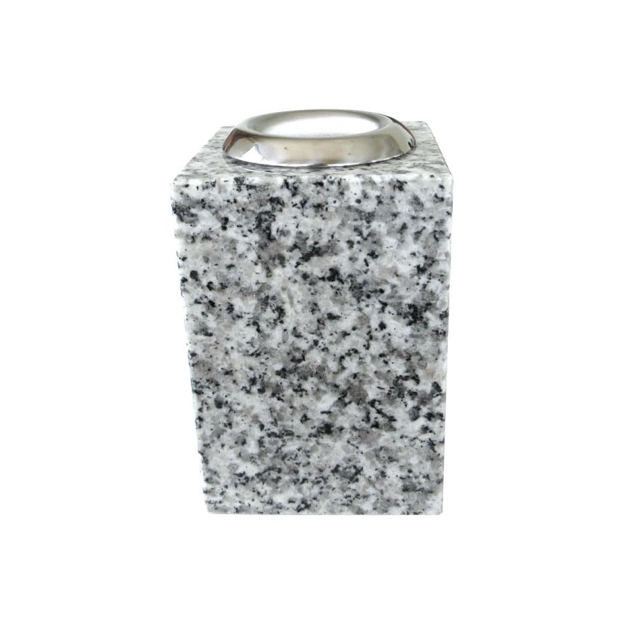 お墓用の花立 単品 S-S39 高級白みかげ石製 ステンレス花筒付 お お墓用の花立 単品 S-S39 高級白みかげ石製 ステンレス花筒付 お