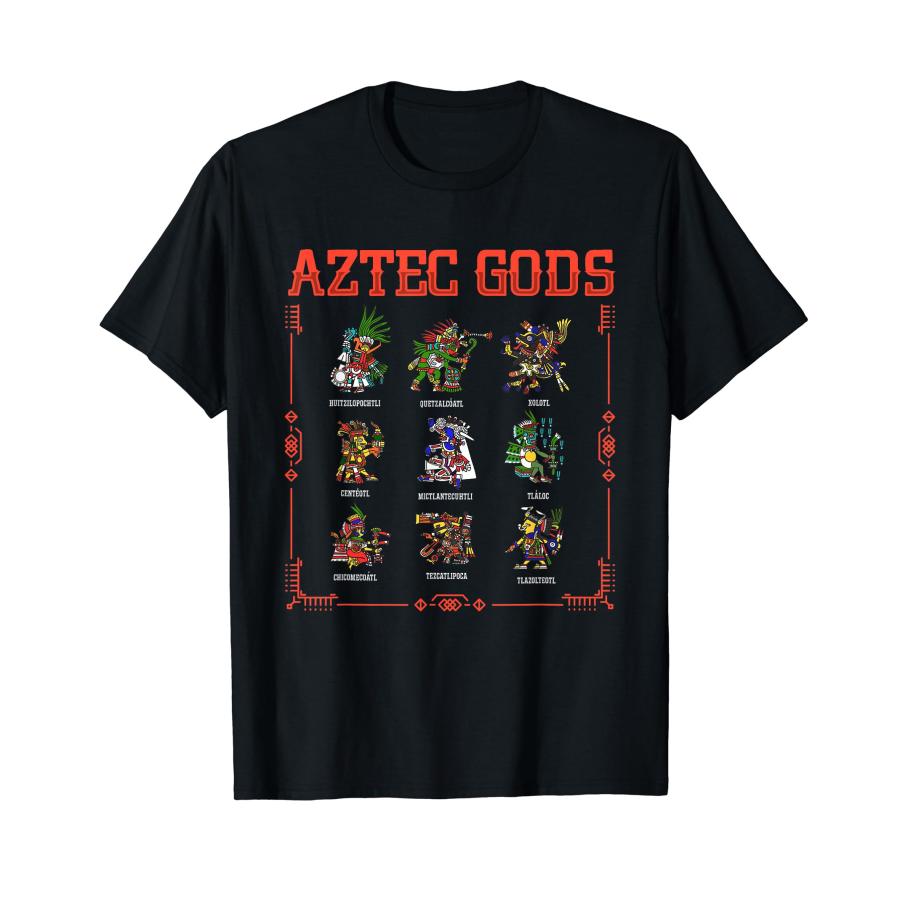 古代アステカの神々 - マヤ文明神話 神々 Tシャツ : Earth Community
