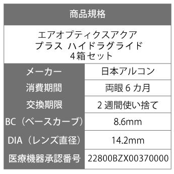 【送料無料】 【処方箋不要】 【遠視用】 エアオプティクスHG 4箱 ポスト便 (コンタクト 2week コンタクトレンズ 2week )｜earth-contact｜03