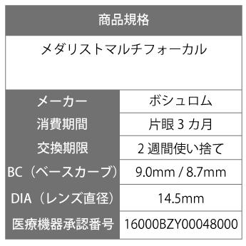 【送料無料】 【処方箋不要】 メダリストマルチフォーカル (コンタクト 2week コンタクトレンズ 2week 遠近両用 )｜earth-contact｜03