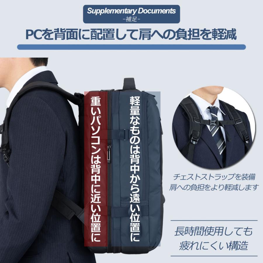 ビジネスリュック メンズ 大容量 防水 USB 拡張 出張 ビジネスバッグ