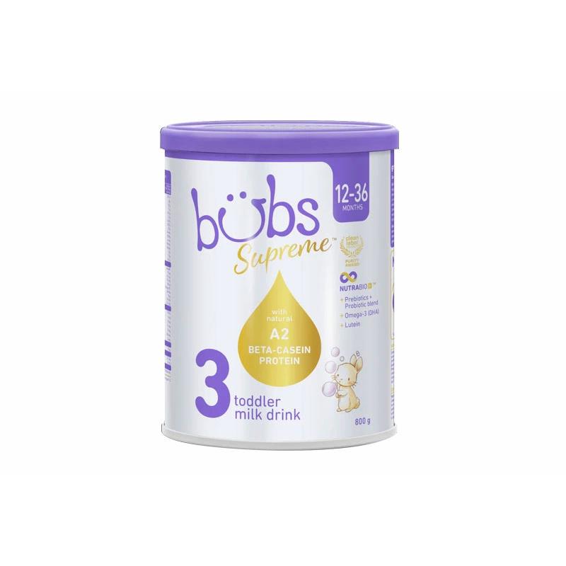 【新品未開封】☆Bubs☆ A2 粉ミルク ステップ3 800g×2 匿名配送 Bubs（バブズ）シュプリーム A2 粉ミルク ステップ3（1歳〜3歳）大缶