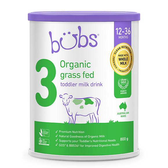 Bubs（バブズ）オーガニック Organic 粉ミルク ステップ3（1歳〜3歳 