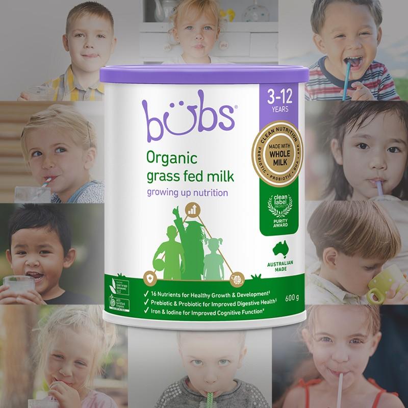 bubs Organic grass fed 3 幼児用ミルク 2缶セット 【公式通販】