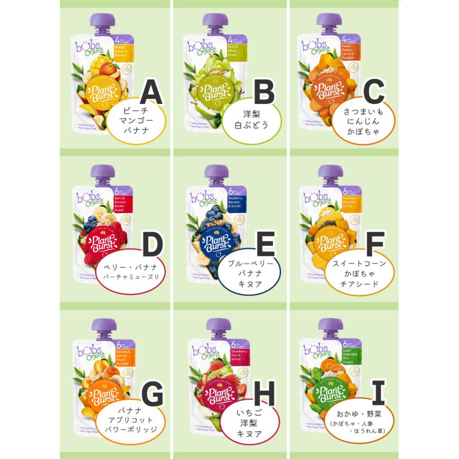 Bubs（バブズ）オーガニック プラントベース ベビーフード パウチ