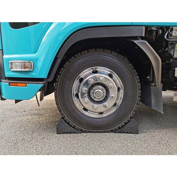 タイヤストッパー 輪止め 歯止め 樹脂製 黒 TS350Rx150 2個セット 