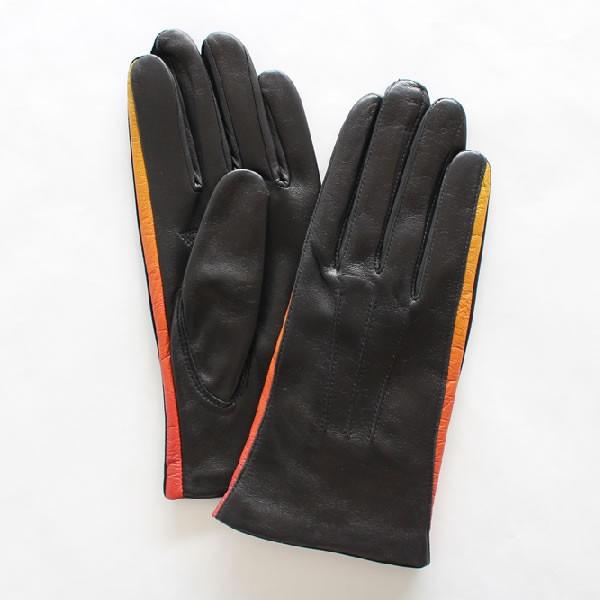 レディース（婦人）羊革手袋（グローブ）漆（讃岐漆芸）「彩（サイ）」シリーズ グラデーション夕焼 | 