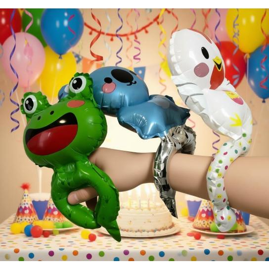 腕に付ける風船 20種セット アニマル柄 子供 うでわ風船 お誕生会