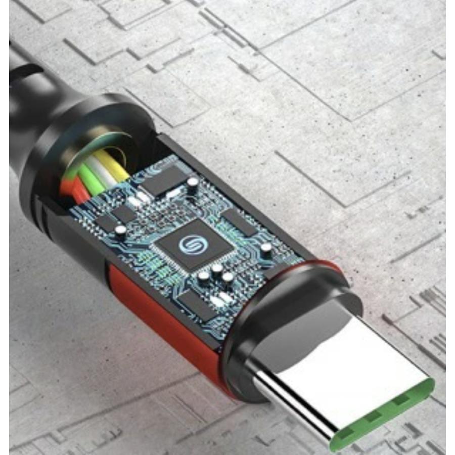 ３in１ 充電ケーブル 高速充電５Ａ対応 USB iPhone Android Type-C マイクロUSB ナイロン編み 高耐久 充電専用 持ち運び |  | 06