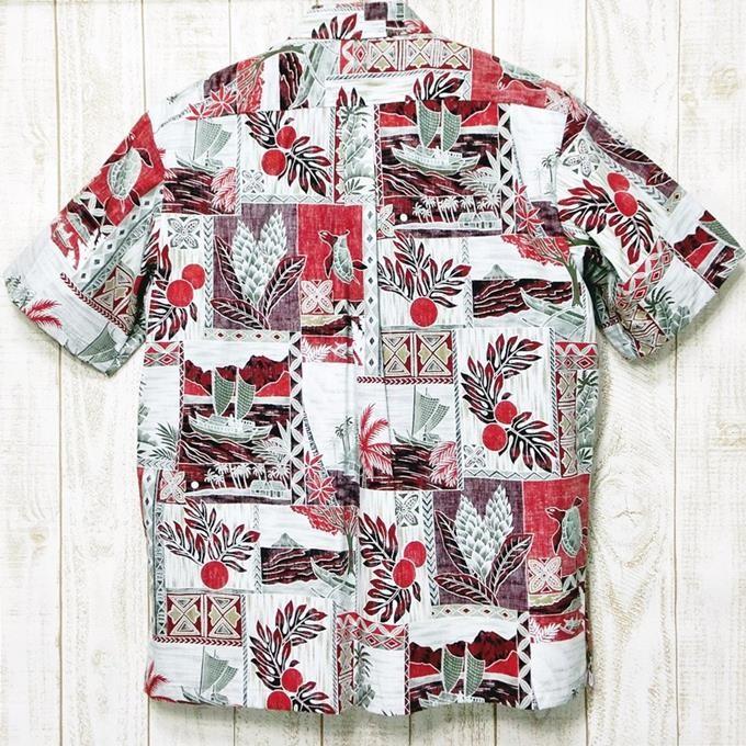 アロハシャツ ハワイ製 メンズ パラダイスベイ Paradise Bay カヒコレッド パラダイスデザイン 立ち襟 裏生地 コットン 限定デザイン Earth Drops 通販 Yahoo ショッピング