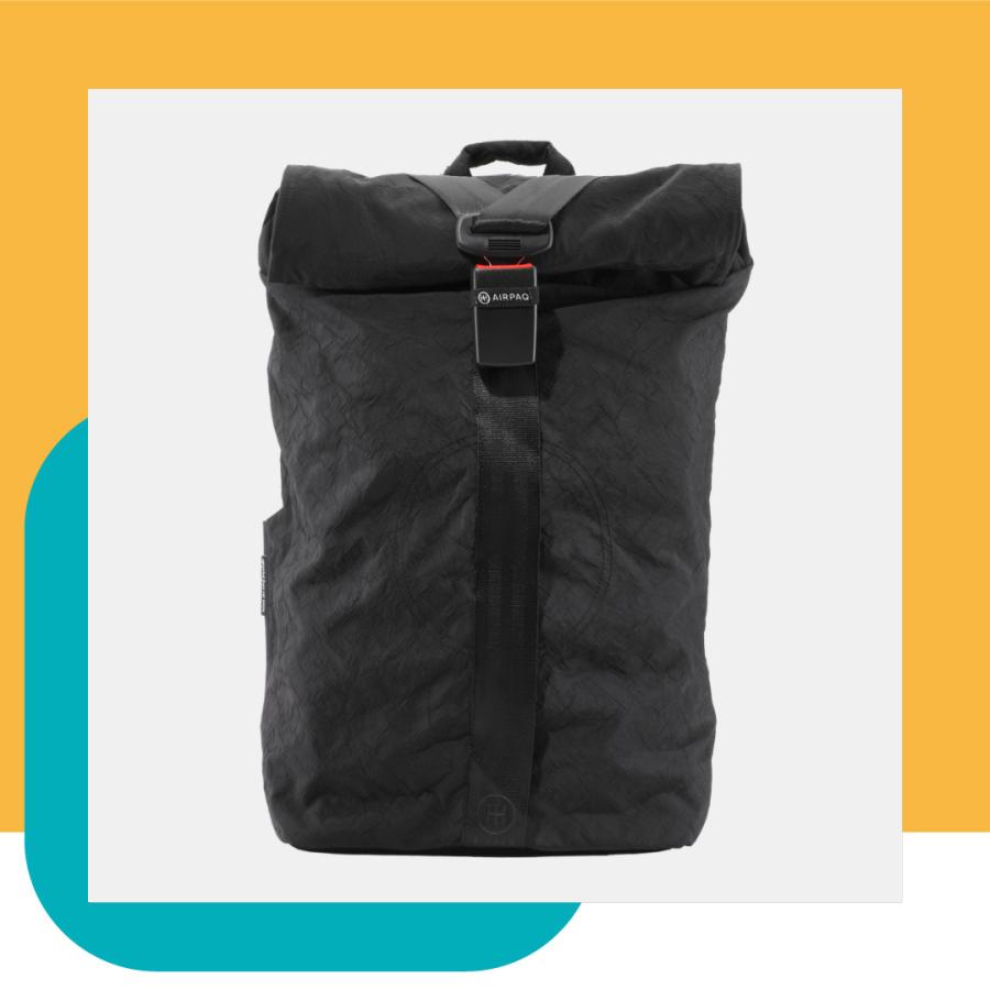 AIRPAQ Backpack ”BIQ” Black 車の廃材から生まれたバッグ : Earth 