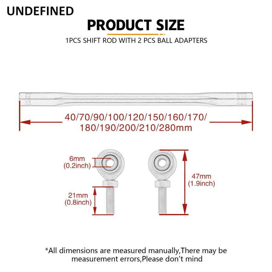シフトロッドリンケージ 40 70 90 100 120 150 160 170 180 190 200