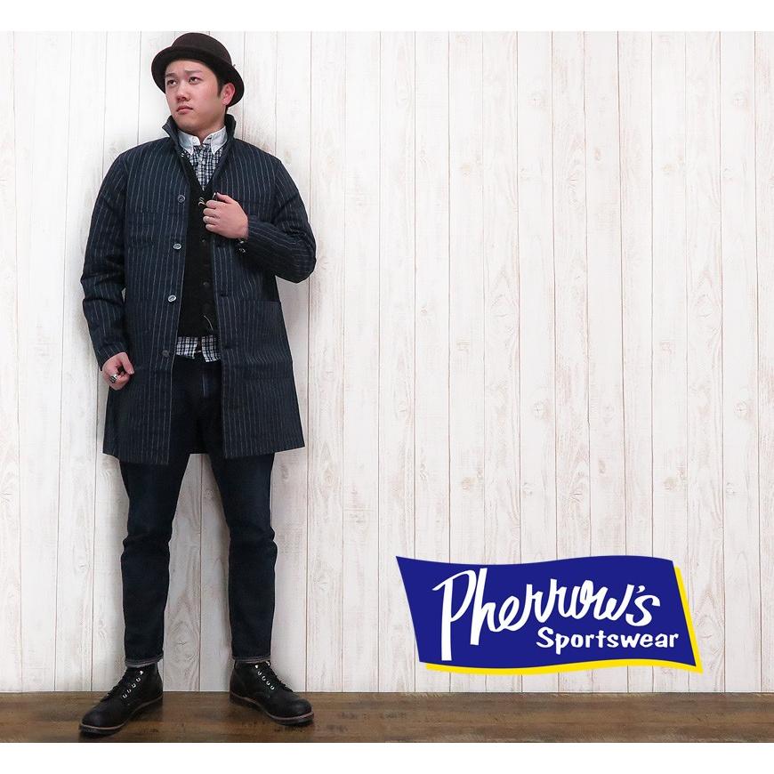 Pherrow's（フェローズ） デニム ヘリンボーン レイルマンコート 17s