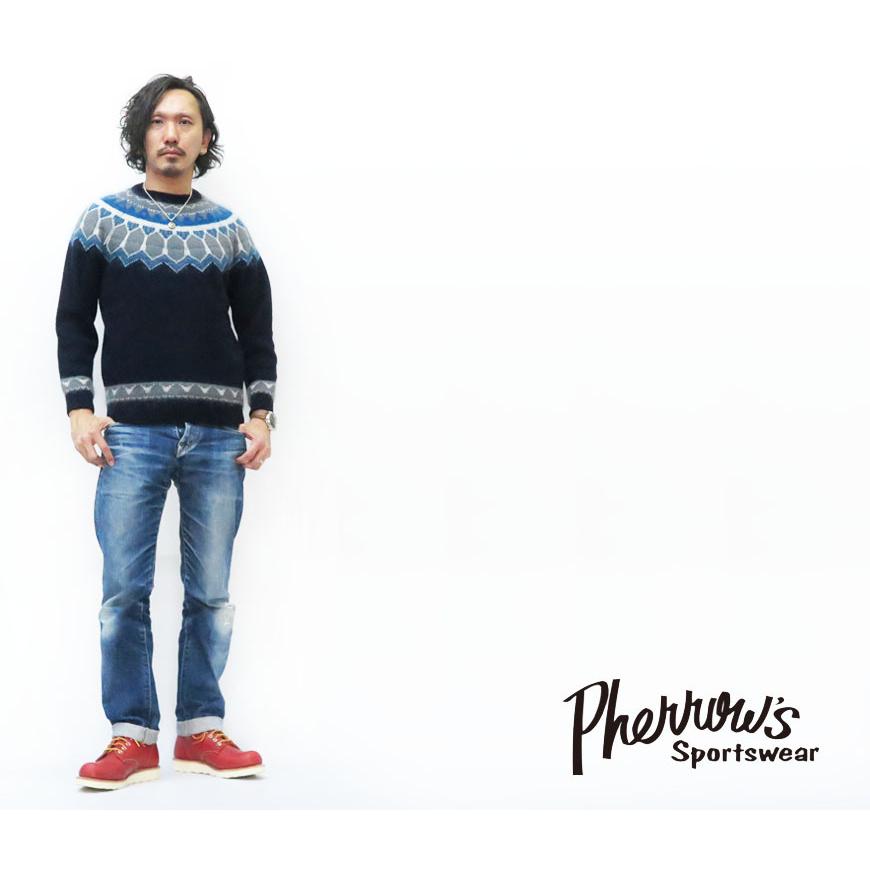 Pherrow's フェローズ 雪柄 セーター ニット スノーパターン Pherrow's フェローズ 雪柄 セーター ニット スノーパターン