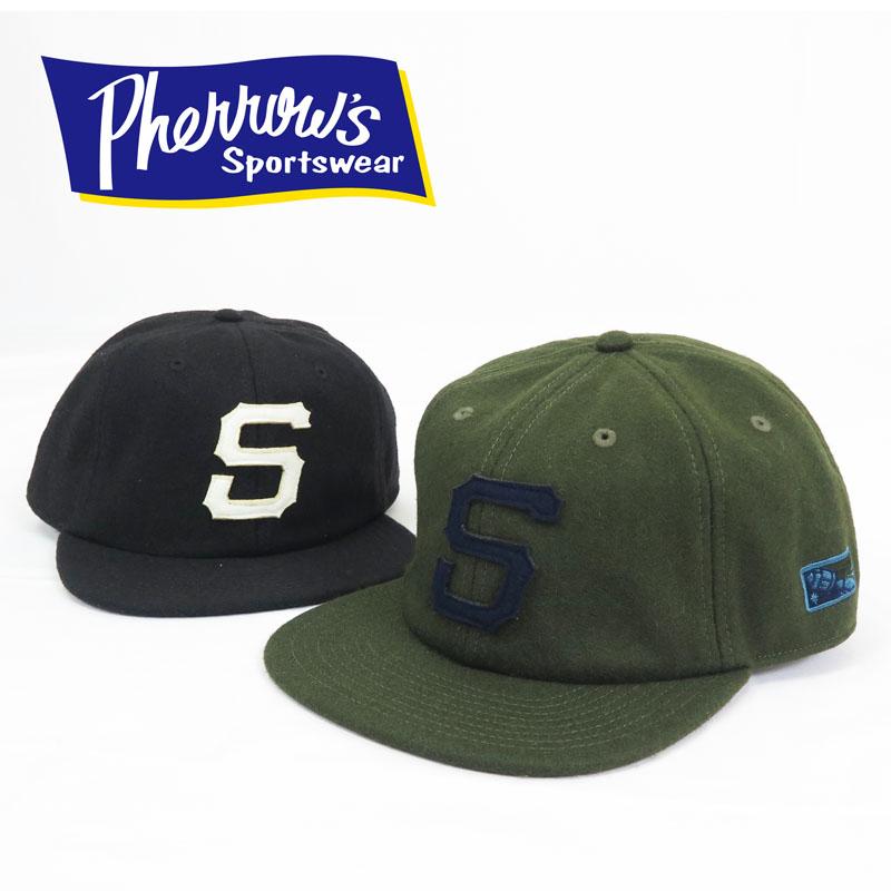 Pherrow's（フェローズ） 帽子 ウール混 ベースボールキャップ