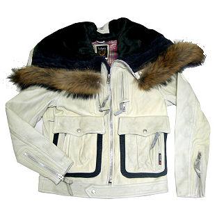 Schott N.Y.C（ショット） Schott レザーフーデッドパーカー : EARTH