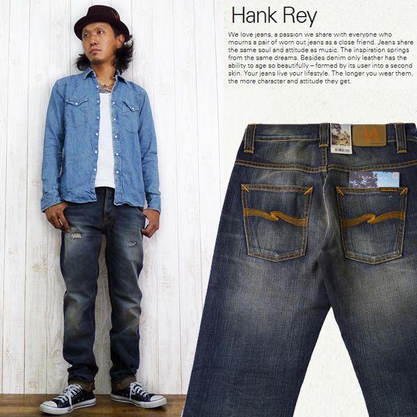 ヌーディージーンズ NUDIE JEANS ハンクレイ HANK REY レギュラーストレート ジーンズ ジーンズ Ｇパン デニム Grey Contrasts｜earthmarket1