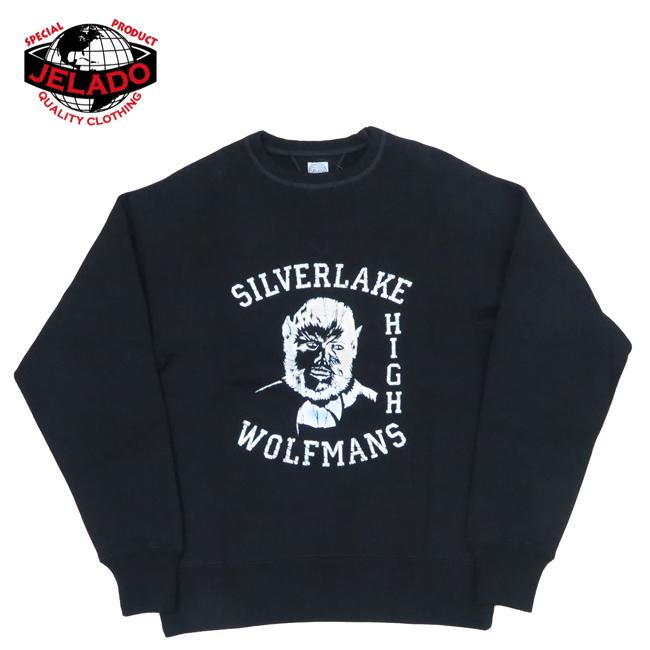 新品 JELADO ジェラード フロッキープリント フリーダムスリーブスウェット JELADO ジェラード フリーダムスリーブ 丸胴 クルーネック