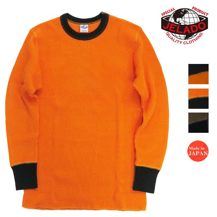 JELADO ジェラード メガ サーマル クルーネック 長袖 Tシャツ 2トーン カットソー AB12226 【2025年秋冬新作】 JELADO（ジェラード） メガ サーマル クルーネック 長袖 Tシャツ 2