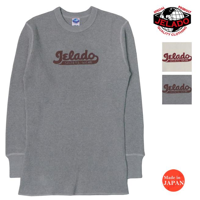 JELADO（ジェラード） メガ サーマル クルーネック 長袖 Tシャツ ロゴ