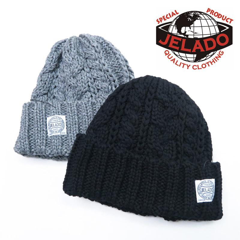 n 24AW ブランドロゴ ウール ニットキャップ(KNIT CAP) JELADO（ジェラード） ケーブル編み ウールニット ワッチ キャップ