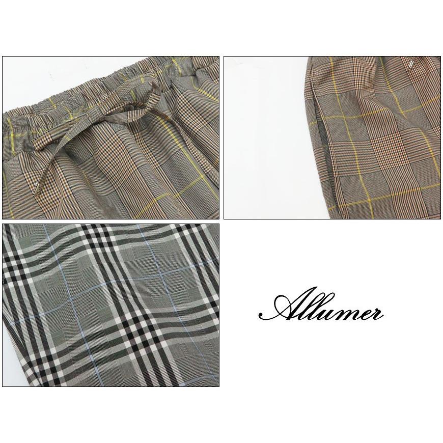 Allumer アリュメール チェック イージーパンツ レディース 8141242 Allumer アリュメール チェック イージーパンツ レディース 8141242
