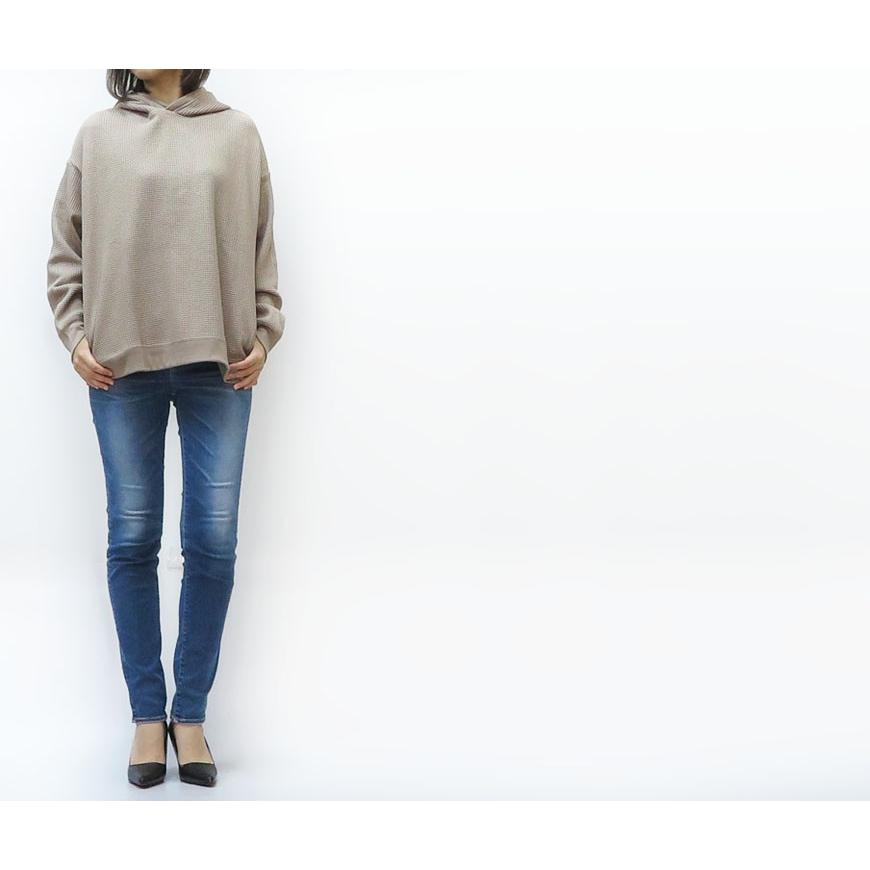 Allumer アリュメール 長袖 オーバーサイズ ワッフル パーカー