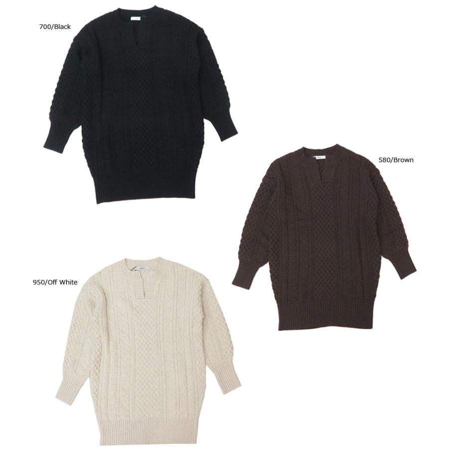 Allumer アリュメール 長袖 ロング アランニット レディース 8148225