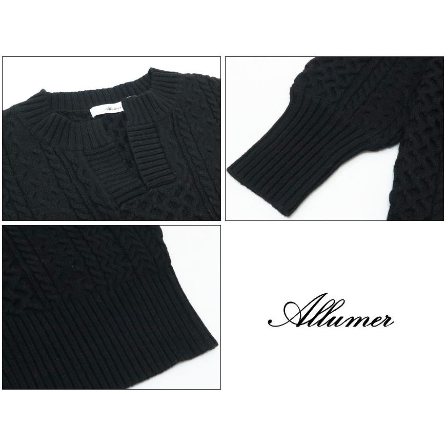 Allumer アリュメール 長袖 ロング アランニット  レディース 8148225 Allumer アリュメール 長袖 ロング アランニット レディース 8148225