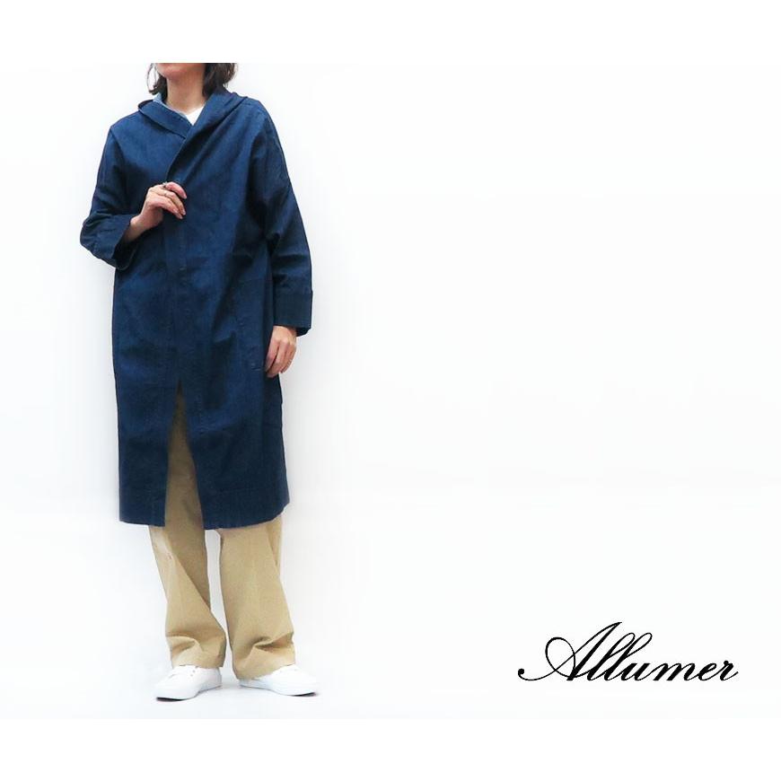 Allumer アリュメール テンセル デニム フード コート レディース 