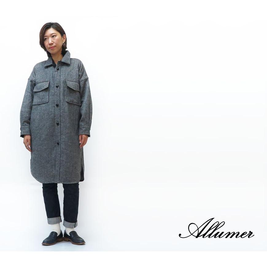Allumer アリュメール 長袖 ビッグシャツ コート ジャケット レディース 8179253