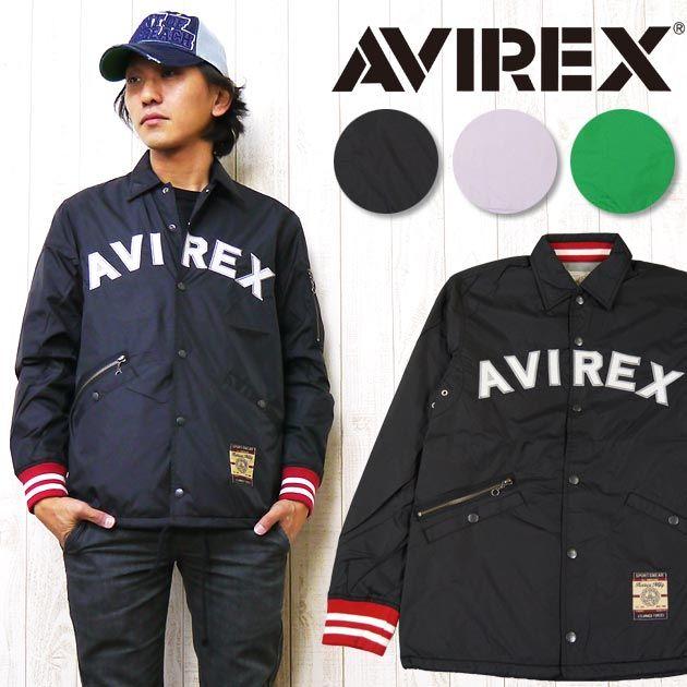 AVIREX アビレックス アヴィレックス ジャケット ナイロン コーチ リブ ウインドブレーカー 長袖 avi6152108 AVIREX（アヴィレックス） アビレックス ジャケット ナイロン コーチ
