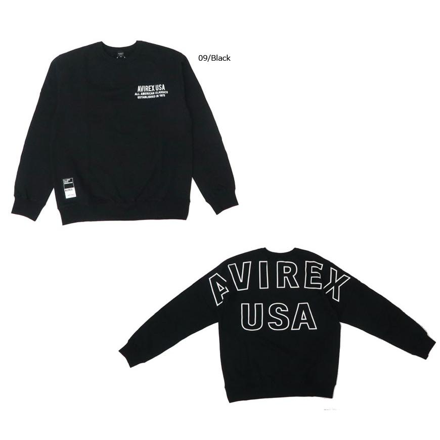 AVIREX アビレックス 長袖 ビッグロゴ クルーネック スウェット