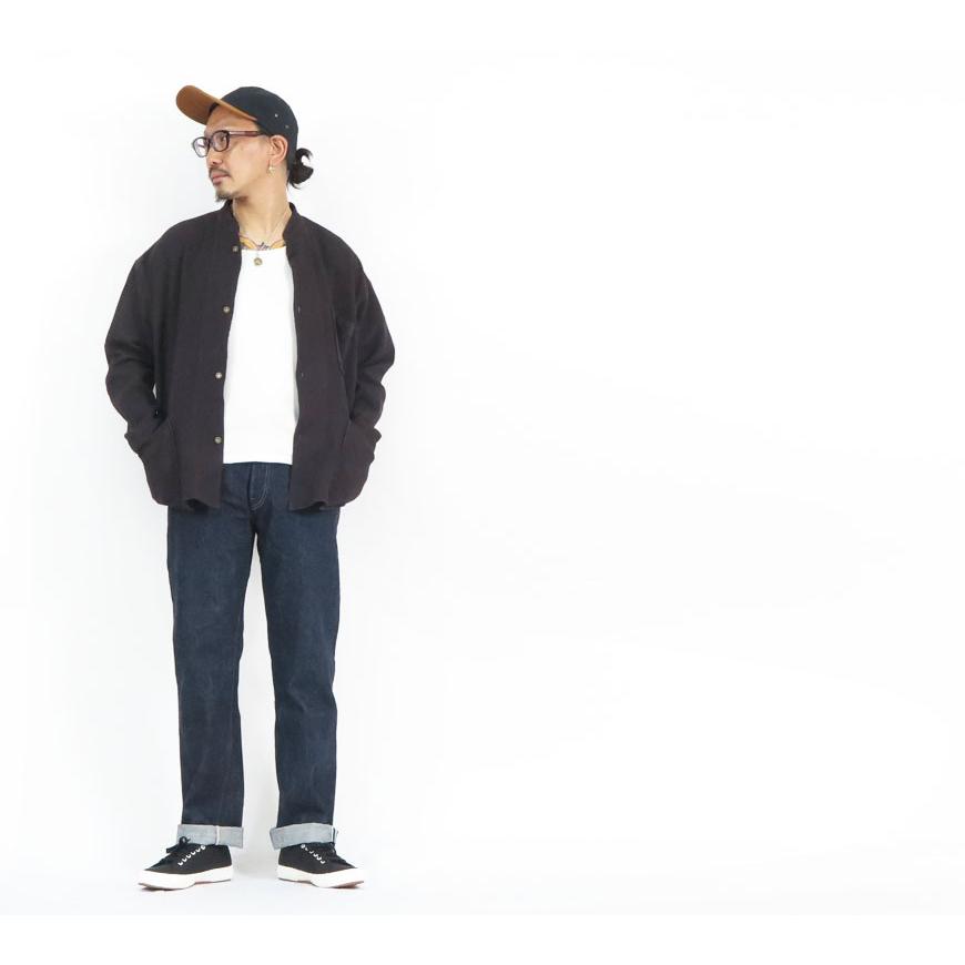 バーンズ BARNS 長袖 バンドカラー シャツ ジャケット BR-22319 BARNS OUTFITTERS（バーンズ アウトフィッターズ） バーンズ BARNS