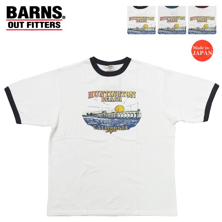 バーンズ BARNS 半袖 ヴィンテージ スラブ リンガー Tシャツ 半袖 OPEN TODAY! BR-24232 BARNS OUTFITTERS（バーンズ アウトフィッターズ） バーンズ BARNS