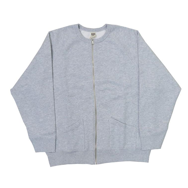 BARNS OUTFITTERSスウェットカーディガンジップグレーバーンズXL BARNS OUTFITTERS バーンズ ジップアップ スウェット