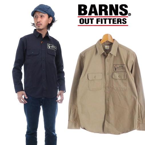 バーンズ BARNS チノワークシャツ ジャケット プリント BR-7314 2017年  新作 br-7314 BARNS OUTFITTERS（バーンズ アウトフィッターズ） バーンズ BARNS
