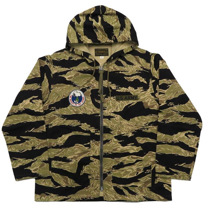 初回限定 ミ 日本製 代引き手数料無料 送料無料 メンズ 21 22年秋冬新作 バズリクソンズ 新作 秋冬 21 22年 Br Peanuts スヌーピー ゴールドタイガーカモフラ柄 ジャケット ウェザー ウェット Rickson S Buzz ジャケット