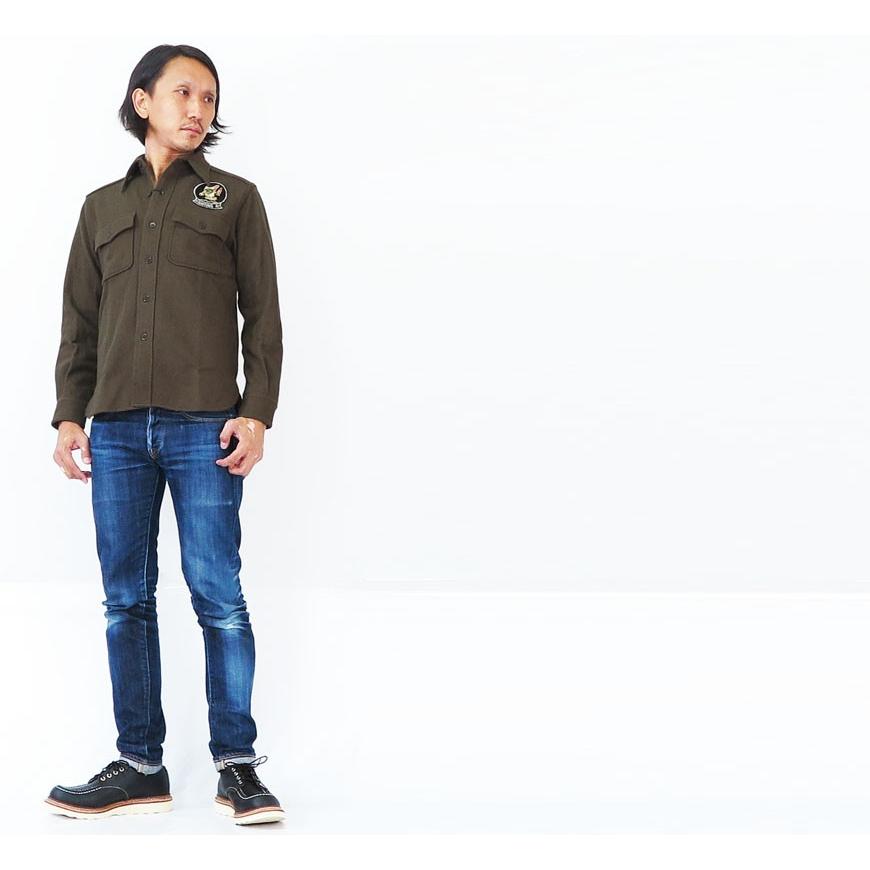 BUZZ RICKSON'S バズリクソンズ Buzz Ricksons 長袖 ウールメルトン ファティーグシャツ BUAERO U.S ...