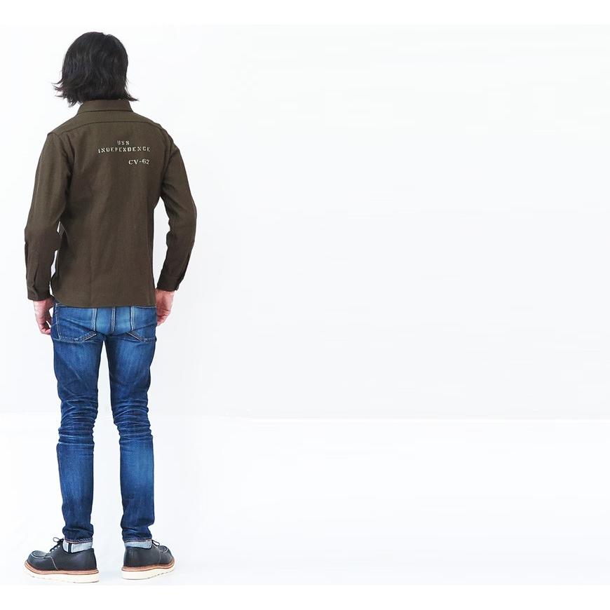 BUZZ RICKSON'S バズリクソンズ Buzz Ricksons 長袖 ウールメルトン ファティーグシャツ BUAERO U.S ...