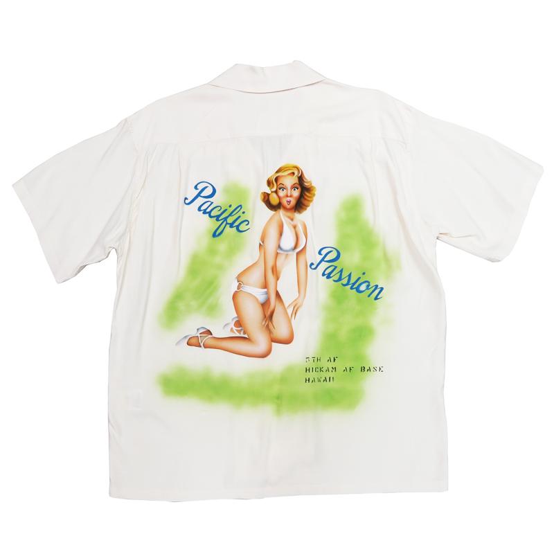 バズリクソンズ BUZZ RICKSON'S エアブラシ・ハンドプリント レーヨン オープンシャツ 半袖 BR39106 BUZZ RICKSON'S バズリクソンズ エアブラシ・ハンドプリント レーヨン