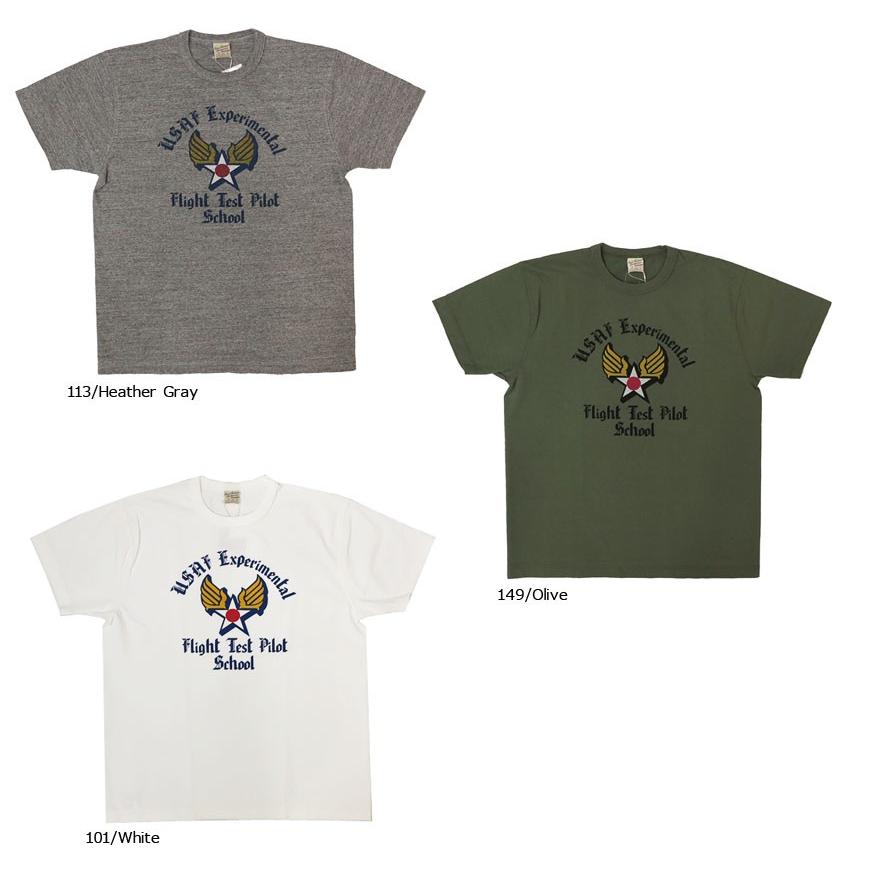 バズリクソンズ Buzz Rickson's SLUB YARN 半袖 プリント Tシャツ ステンシル風 FLIGHT TEST br77592｜earthmarket1｜02