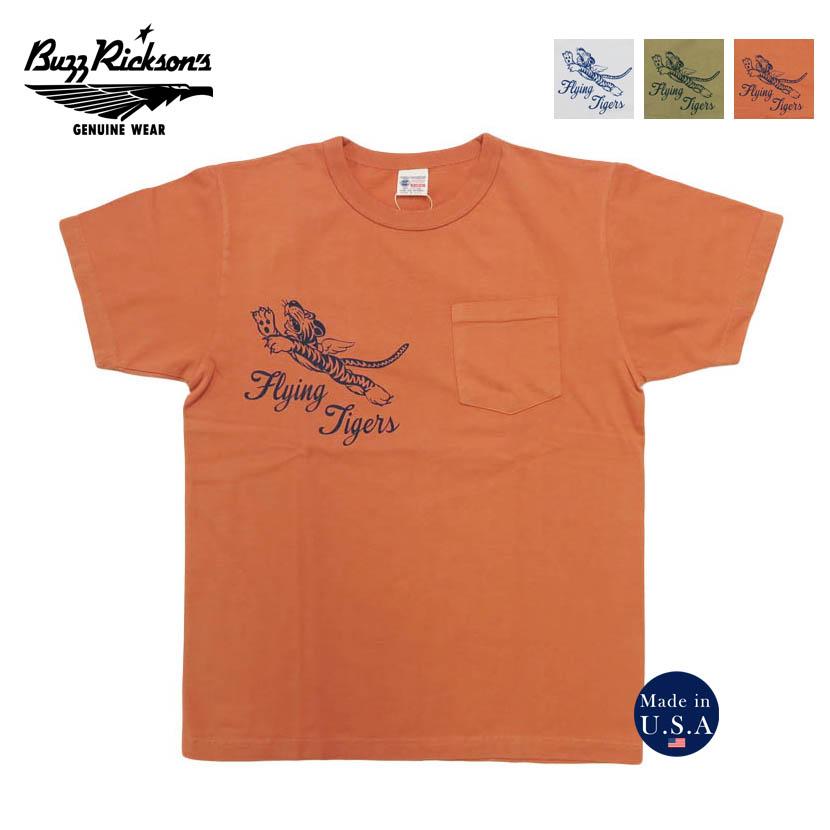 BUZZ RICKSON'S バズリクソンズ 半袖 ポケットTシャツ プリント