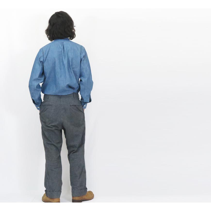 WAREHOUSE ウェアハウス 長袖 スタンドカラー シャンブレー WAREHOUSE ウェアハウス 長袖 スタンドカラー シャンブレー