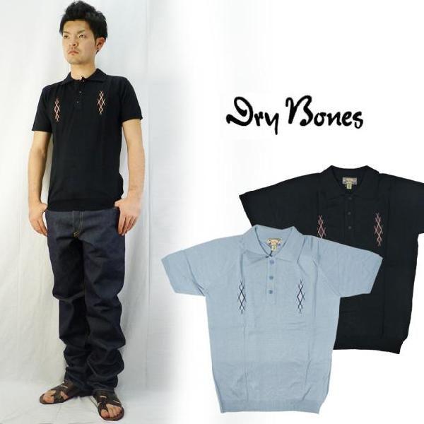 Dry Bones（ドライボーンズ） レーヨンニットポロシャツ : EARTH