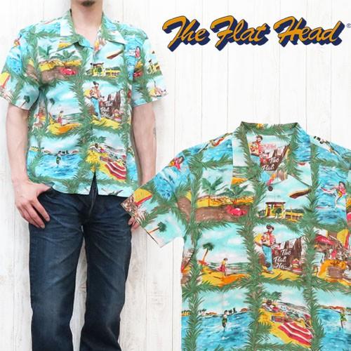 The Flat Head フラットヘッド THE FLAT HEAD ハワイアンシャツ 半袖 