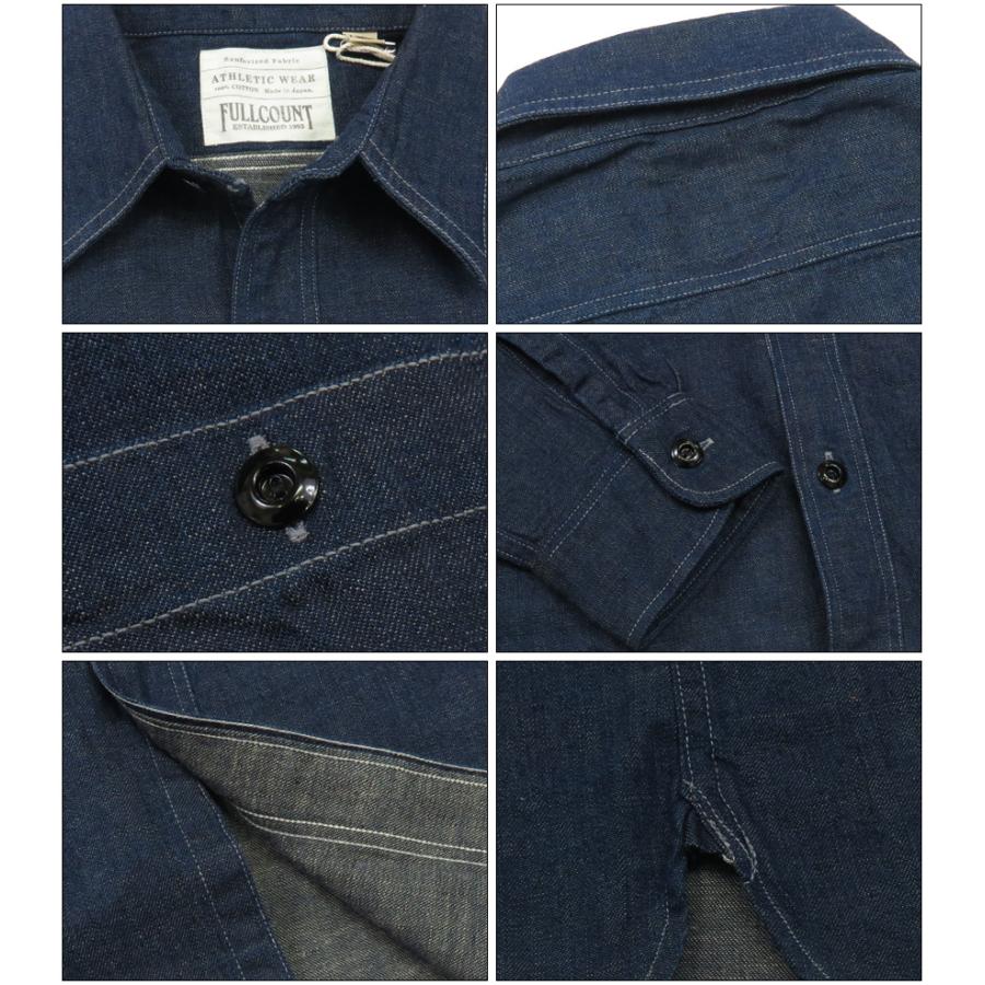 FULLCOUNT フルカウント 8oz PWデニム 長袖 ワーク シャツ ワン FULLCOUNT フルカウント 8oz PWデニム 長袖 ワーク シャツ ワン