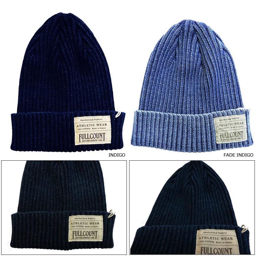 フルカウント FULLCOUNT コットン インディゴ リブ ワッチキャップ ニットキャップ INDIGO RIB WATCH CAP  fc6817｜earthmarket1｜02